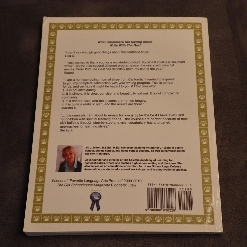 Write With The Best Vol 2 Jill J Dixon Homeschool Writing Curriculum Grades 6-12